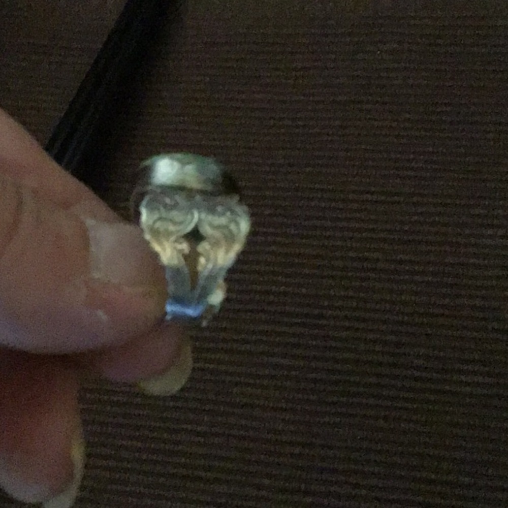 VINTAGE STERLING SILVER TURQUOISE RING! - Picture 6 of 8